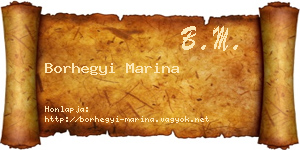 Borhegyi Marina névjegykártya